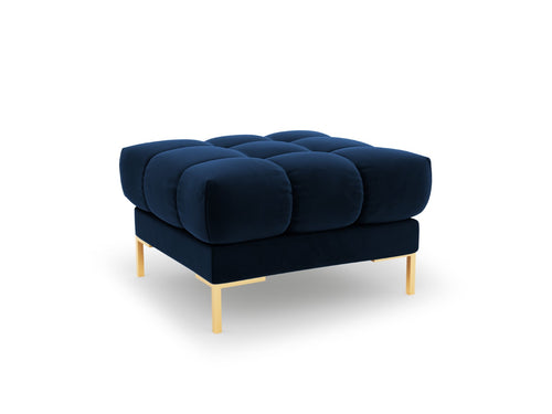 Cosmopolitan Design Poef Bali flueel, koningsblauw - 60x60x41cm