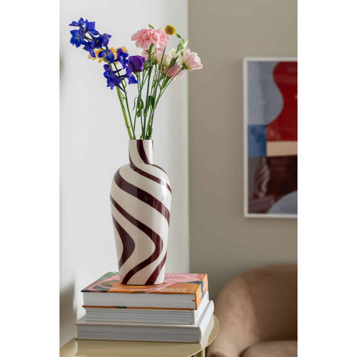 Present Time vaas Dublin Swirl - rood - Ø5cm