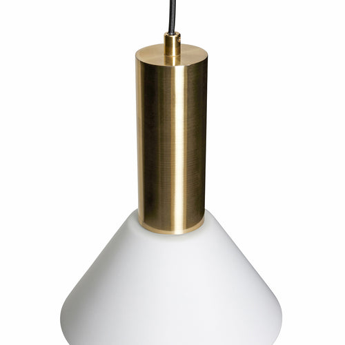 Hübsch hanger Contrast - glas/ijzer - ø25xh28cm, e27