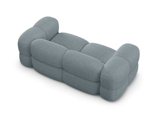 Cosmopolitan Design Bank Loretto 3-zits, structurele stof pastelblauw - 100x210x68cm