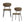 WOOOD eetkamerstoelen Kjeld - Chenille - Bruin - Set van 2