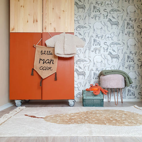 ESTAhome behang jungle dieren groen grijs - 53 cm x 10.05 m - 139270