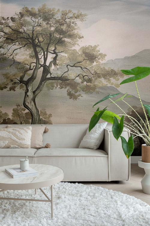 ESTAhome fotobehang Italiaans landschap donkergroen - 400 x 279 cm - 159426 - vtwonen shop