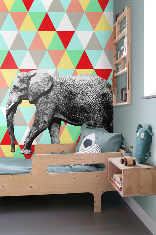 ESTAhome fotobehang olifant multicolor - 200 x 279 cm - 158707 - vtwonen shop