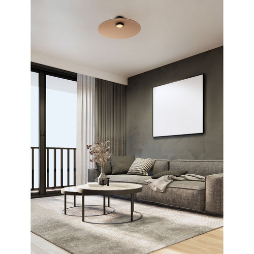 Nova Luce POLIFEMO Halfverzonken plafondlamp in mokkabruin of zandzwart, LED, 17W, 1360lm, 3000K
