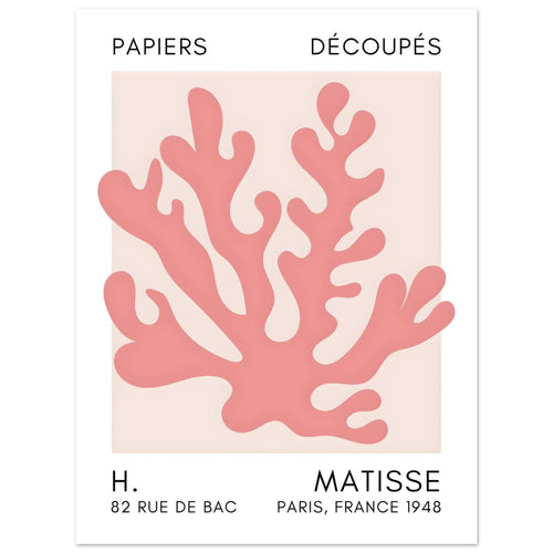 Artfulprints  Matisse – Saltflower shapes taupe   poster 30x40 cm - vtwonen shop
