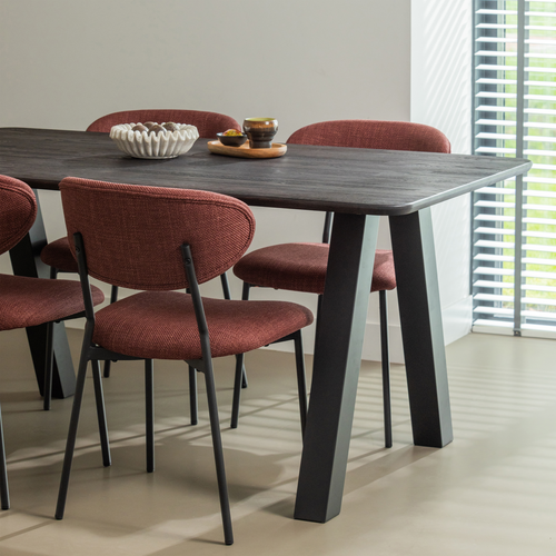 WOOOD eettafel afgerond vingerlas Tablo - Eiken - Mystic Brown - 160x90