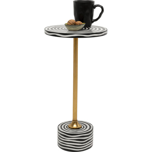 Kare Design Bijzettafel Domero Swirl Ø25cm goud