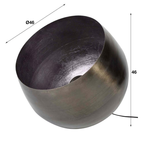 Giga Meubel Tafellamp Basket - Zwart Metaal - 1-Lichts - 46x46x46cm - vtwonen shop