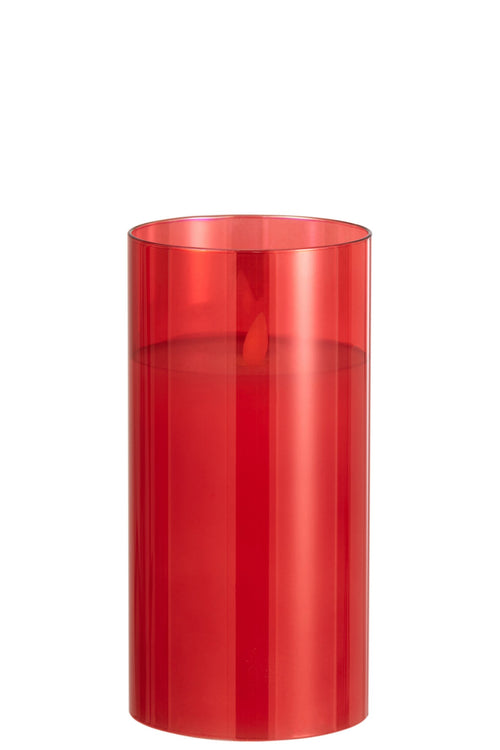 J-Line ledlamp Blinkend - glas - rood - medium