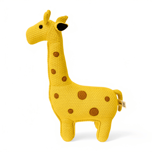 Pintado & Lacado knuffeldier Giraffe - geel - 55 cm