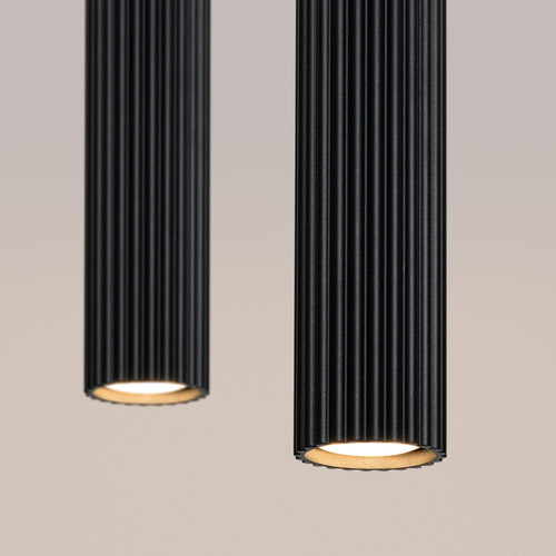 Sollux Lighting Hanglamp KARBON 2 zwart - 30x6,5x90cm