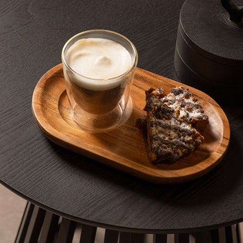 WOOOD serveer plateau Josje - Acacia Hout - Naturel - Set van 8 - vtwonen shop
