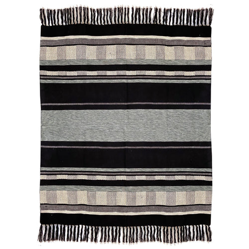 Malagoon plaid - zwart textuur - 125x150cm