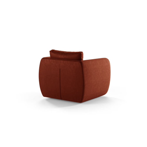 Cosmopolitan Design - Fauteuil Nimes structurele stof kastanjebruin - 87x95.5x80cm