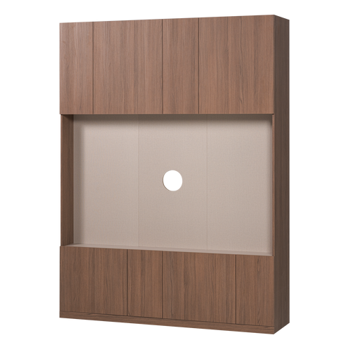 WOOOD tv opbergkast 160 cm Build - Walnoot Fineer - Bruin - 215x160x41