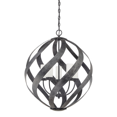 Elstead Quoizel Blacksmith Bolvormige Plafondlamp Oud Zwart, IP44
