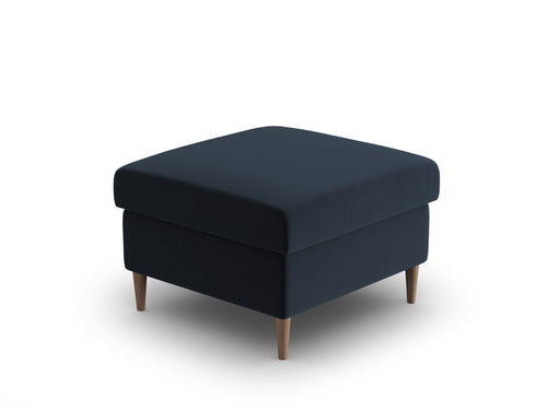 Cosmopolitan Design Poef Kyoto flueel donkerblauw - 70x70x45cm