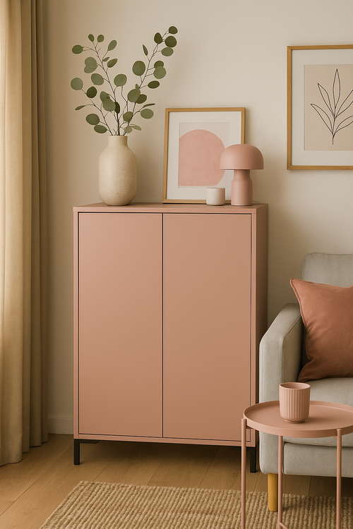 Multifunctioneel opbergmeubel roze - vtwonen shop