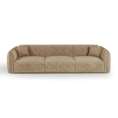 Premium Interiors - Bank LUSH - fluweel met patronen beige-taupe 235cm