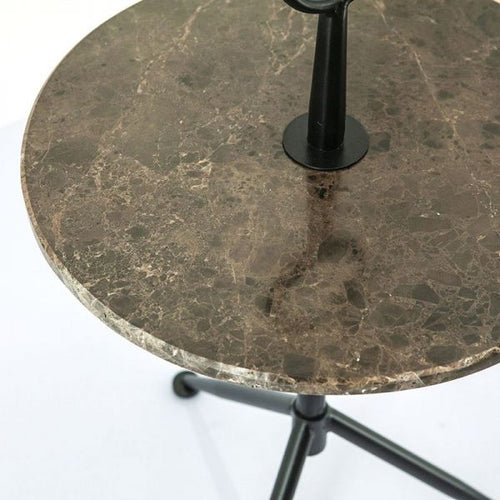 FurniLux By Boo Bijzettafel Dober Marmer Bruin 42x42x74 cm - vtwonen shop