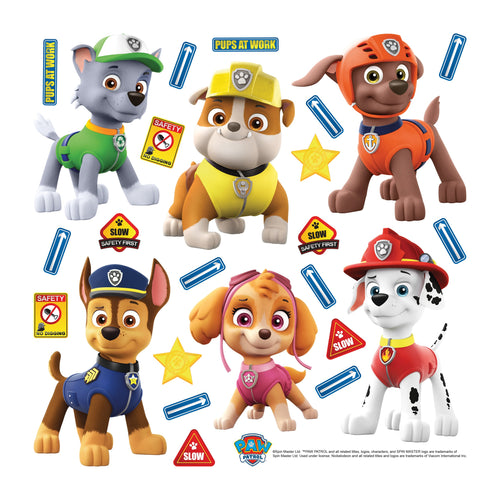 Sanders & Sanders muursticker PAW patrol blauw, geel en oranje - 30 x 30 cm - 600239