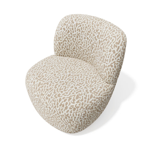 Premium Interiors - Draaistoel COMI - stof met patroon  beige 65cm