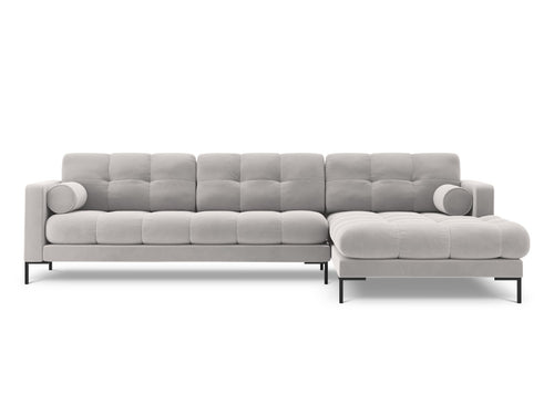 Cosmopolitan Design rechter hoekbank Bali 5-zits, flueel, geld - 185x293x75cm