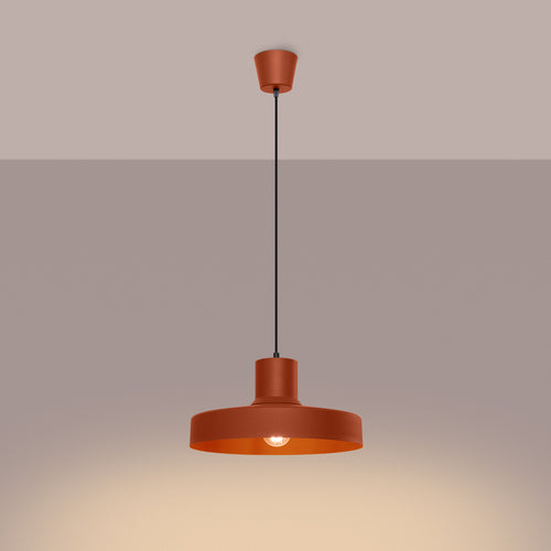 Sollux Lighting Hanglamp BILO rood oker - 35x35x120cm