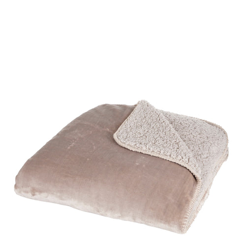 Mica Decorations Mardy Fleece Plaid - L200 x B150 cm - Polyester - Beige