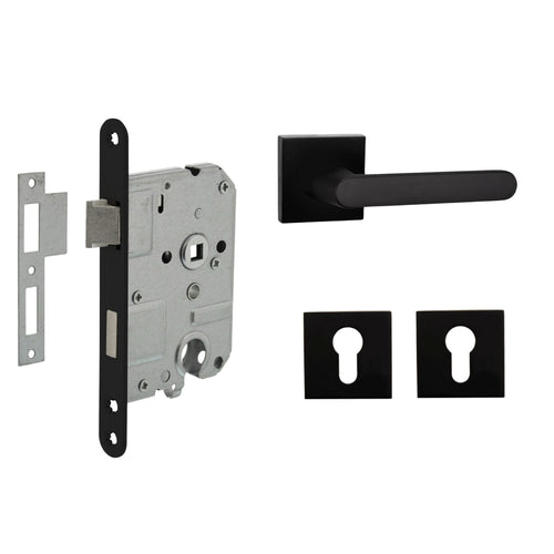 MooideurBeslag Linee deurklink geveerd - cilinderopening - binnenwerk