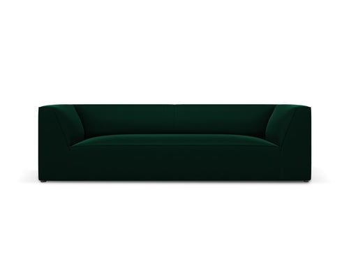 Micadoni - Bank "Ruby" 3 zitplaatsen, flueel, flessengroen - 93x232x69cm