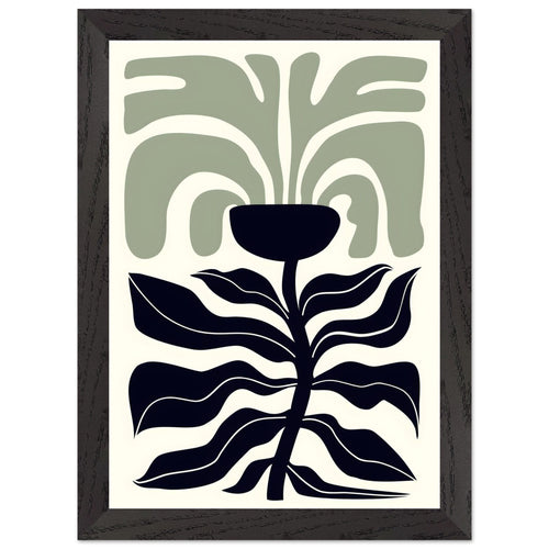 Artfulprints Poster met Lijst Matisse – Poetic bloom II   - A4 21x29.7 cm - Groen