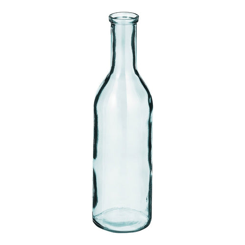 Mica Decorations Rioja Fles Vaas - H50 x Ø15 cm - Gerecycled Glas - Transparant