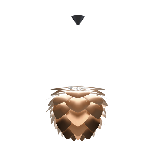 Umage Aluvia Medium hanglamp brushed bronze - met koordset zwart - Ø 59 cm - vtwonen shop