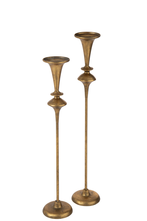 J-Line kaarshouder - ijzer - goud - large