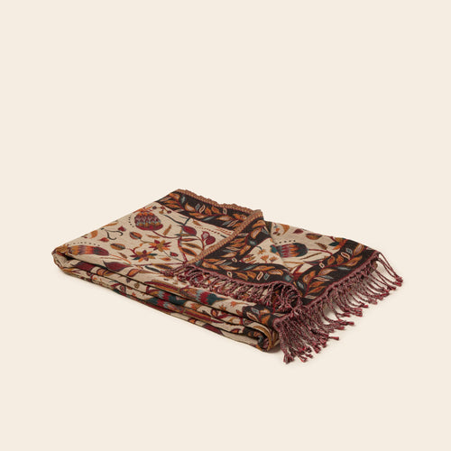 Madura Geruite Sundari ivoor en veelkleurig 140x200 cm
