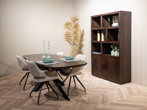 Livingfurn eetkamertafel Jesper Danish Oval - 210cm -  mangohout - bruin - vtwonen shop