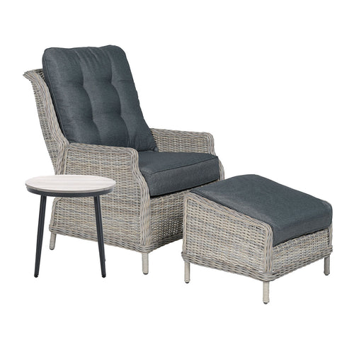 Garden Impressions loungeset Santa Rosa - Lucas vintage willow - verstelbaar