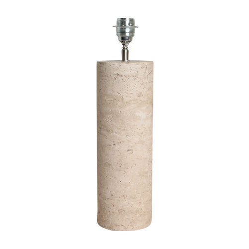 Raw materials lampvoet Travertin rond - beige - 12x12x36 cm - vtwonen shop