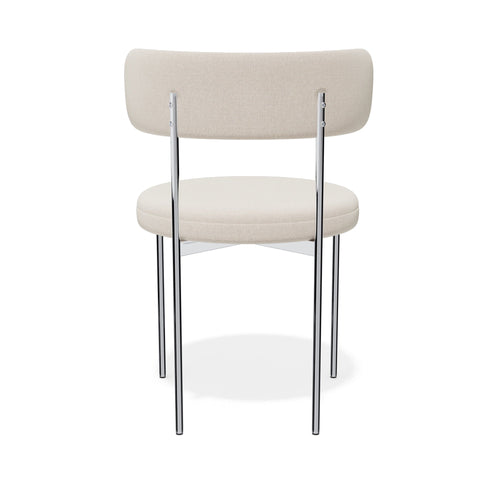 Premium Interiors - Set van 2 stoelen MUSE - zacht aanvoelende geweven stof crème 52cm