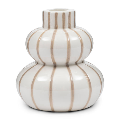 Rivièra Maison Urbino Candle Holder - Porselein - Bruin - vtwonen shop