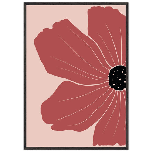 Artfulprints Poster met Lijst Boho – Red poppy   - 70x100 cm - Rood
