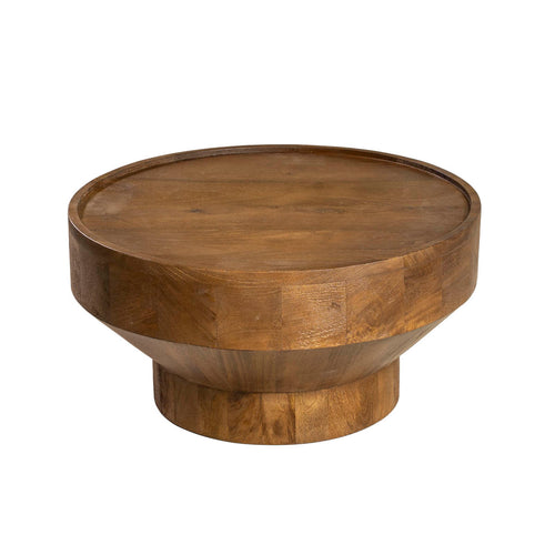 DÉJA Living Gabriel Salontafel Rond Walnoot Mangohout - Ø60x38H cm