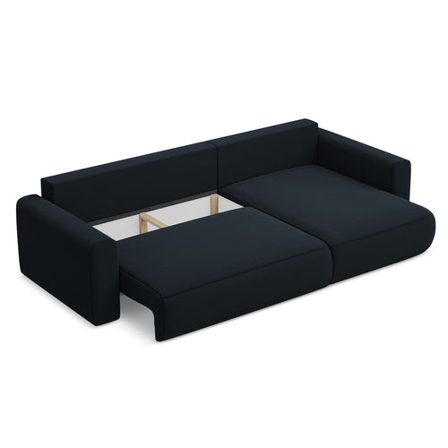 LaMiaSofa hoekbank rechts Perugia - velours - koningsblauw - 278x149x82