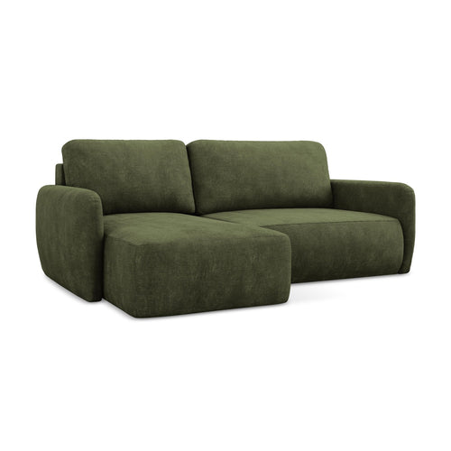 LaMiaSofa hoekbank links Corle - chenille stof - olijf - 207x148x86