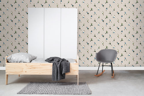 ESTAhome behang voetbalspelers beige en groen - 50 x 900 cm - 131557 - vtwonen shop