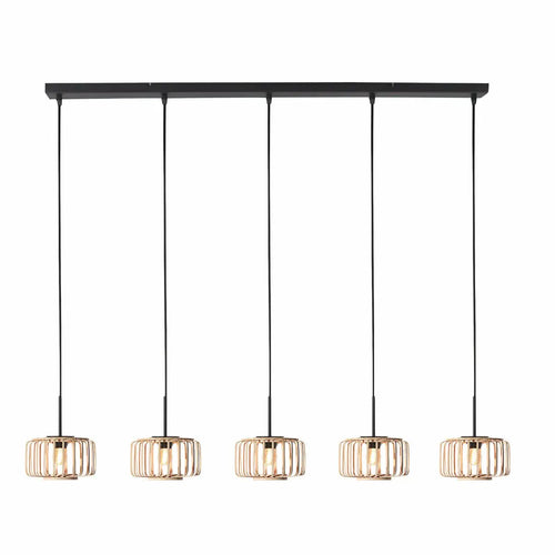 Mexlite hanglamp HaloSwap - 5 lichts - 110  x 160   cm - beige