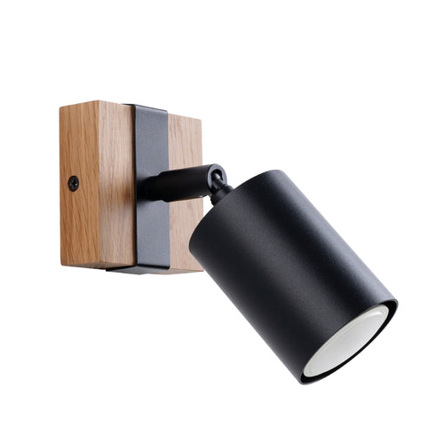 Sollux Lighting Wandlamp FAGER 1 zwart - 8x17x13cm