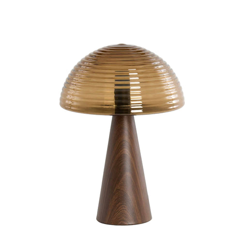 Light & Living tafellamp Mueda - bruin - Ø30cm